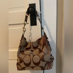 COACH Carly Signature Canvas Handbag